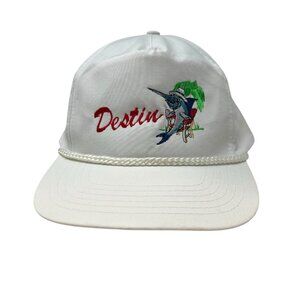 Destin Florida Vintage Rope Trucker Hat Cap Strapback Dad Swordfish Retro Beach